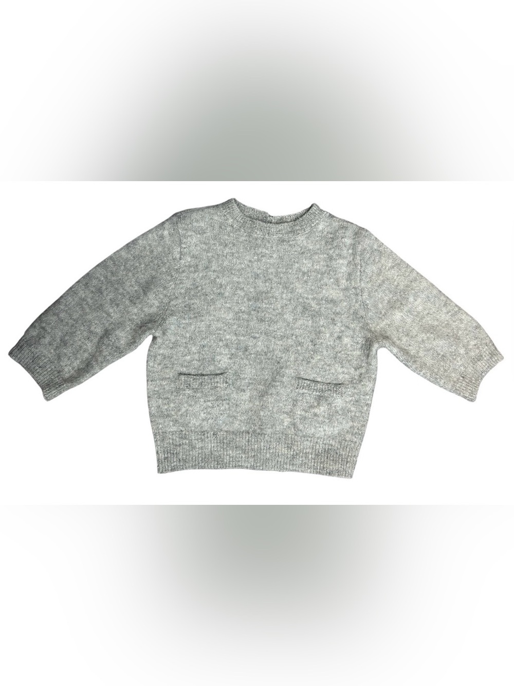 Zara Grey Wool Blend Knit Pullover Sweater Sz S